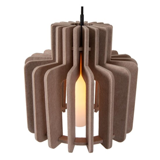 Lucide ROLLO - Lampe suspendue - 1xE27 - Taupe