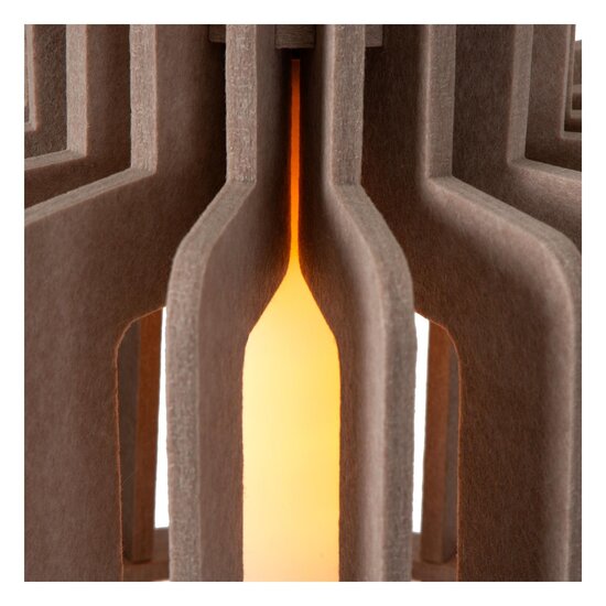 Lucide ROLLO - Lampe suspendue - 1xE27 - Taupe