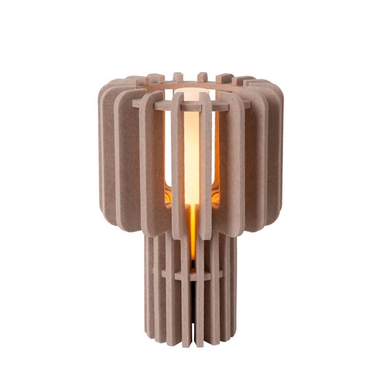 Lucide ROLLO - Tafellamp - 1xE27 - Taupe