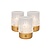 Lucide LILY - Rechargeable Table Lamp - Battery - Ø 8 cm - LED Dim to warm - 1x3W 2700K/3000K - Matt Gold / Brass - Set of 3