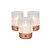 Lucide LILY - Oplaadbare Tafellamp - Accu/Batterij - Ø 8 cm - LED Dim to warm - 1x3W 2700K/3000K - Koper - Set van 3