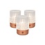 Lucide LILY - Oplaadbare Tafellamp - Accu/Batterij - Ø 8 cm - LED Dim to warm - 1x3W 2700K/3000K - Koper - Set van 3