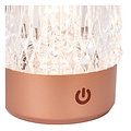 Lucide LILY - Lámpara de mesa recargable - Batería - Ø 8 cm - LED Dim to Warm - 1x3W 2700K/3000K - Cobre - Juego de 3