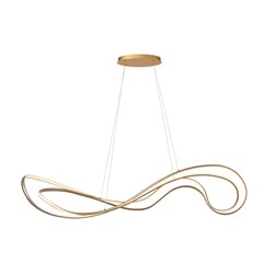 Lucide SARDANA - Hanglamp - LED Dimb. - 1x54W 2700K - Mat Goud / Messing