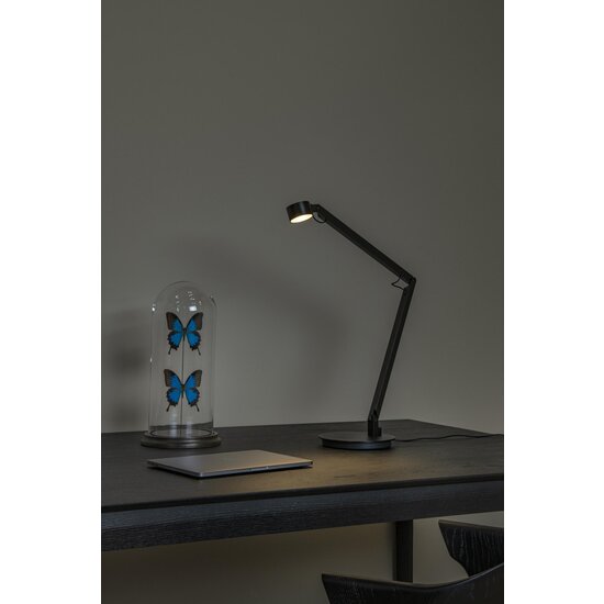 LUCIDE Lucide OGDEN - Schreibtischlampe - LED 3 StepDim - 1x7W 3000K - Schwarz - Premium - Perfekt für jeden Arbeitsplatz