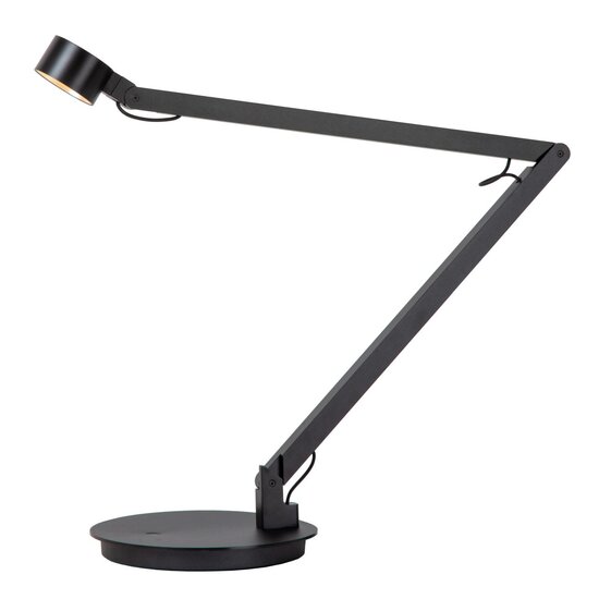 LUCIDE Lucide OGDEN - Lámpara de Escritorio - LED 3 StepDim - 1x7W 3000K - Negro - Premium - Perfecta para cualquier espacio de trabajo