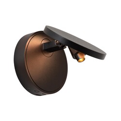 Lucide UFOR - Aplique - Ø 12 cm - LED Dim to Warm - 1800K/3000K - Negro