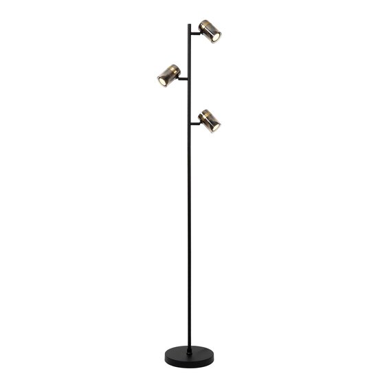 Lucide UPTON - Vloerlamp - 3xGU10 - Fumé