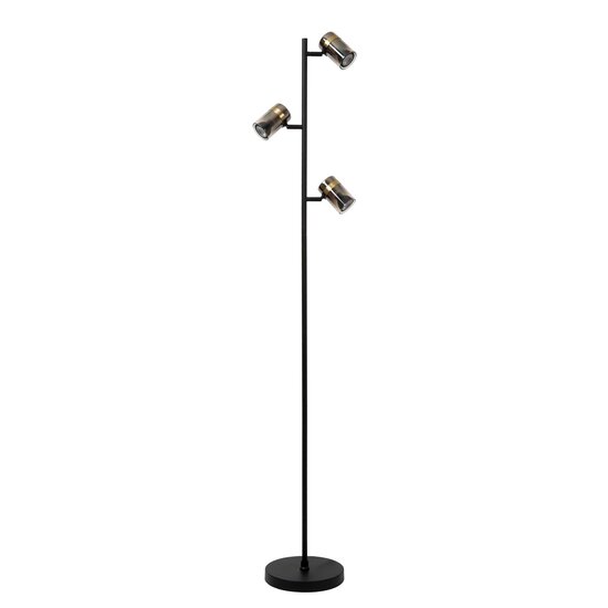 Lucide UPTON - Lampadaire - 3 x GU10 - Fumé