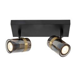 Lucide UPTON - Ceiling spotlight - 2xGU10 - Fumé