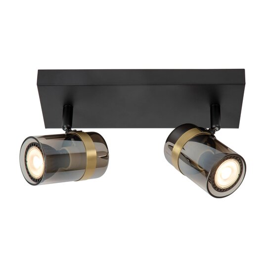 Lucide UPTON - Ceiling spotlight - 2xGU10 - Fumé
