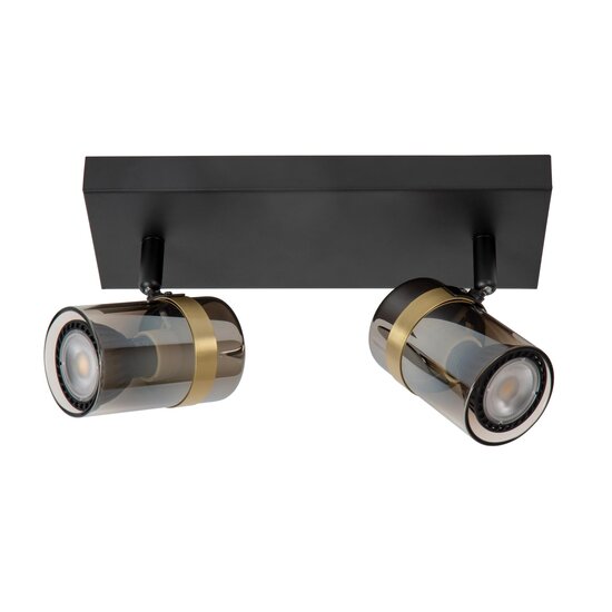 Lucide UPTON - Ceiling spotlight - 2xGU10 - Fumé