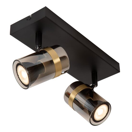 Lucide UPTON - Foco de techo - 2xGU10 - Fumé