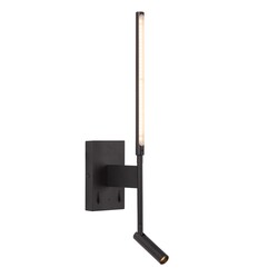 Lucide FINAN - Wandlamp - LED - 2700K - Met USB oplaadpunt - Zwart