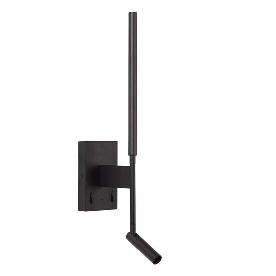 Lucide FINAN - Wandleuchte - LED - 2700K - Mit USB-Ladepunkt - Schwarz