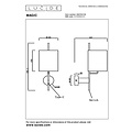 Lucide MAGIC - Aplique - 1xE27 - Con punto de carga USB - Negro