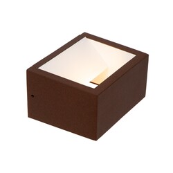 Lucide BRIDA – Wiederaufladbare Wandleuchte für Innen/Außen – Akku/Batterie – LED dimmbar. - 1x3,7W 2700K - IP54 - Bewegungssensor - Rostbraun