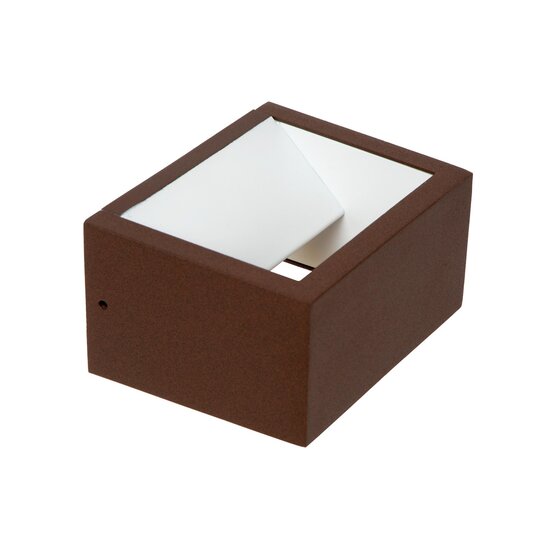 Lucide BRIDA - Oplaadbare Wandlamp Binnen/Buiten - Accu/Batterij - LED Dimb. - 1x3,7W 2700K - IP54 - Bewegingssensor - Roest bruin