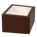 Lucide BRIDA - Oplaadbare Wandlamp Binnen/Buiten - Accu/Batterij - LED Dimb. - 1x3,7W 2700K - IP54 - Bewegingssensor - Roest bruin