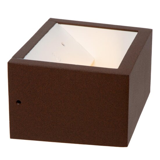 Lucide BRIDA - Oplaadbare Wandlamp Binnen/Buiten - Accu/Batterij - LED Dimb. - 1x3,7W 2700K - IP54 - Bewegingssensor - Roest bruin