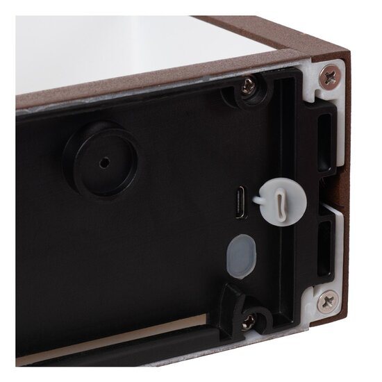 Lucide BRIDA - Aplique Recargable Interior/Exterior - Accu/Batería - LED Dim. - 1x3,7W 2700K - IP54 - Sensor de movimiento - Marrón óxido
