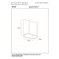 Lucide ATILA - Applique Intérieur/Extérieur - Gradation LED. - 2x5W 2700K - IP65 - Noir