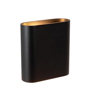 Lucide ATILA - Wandlamp Binnen/Buiten - LED Dimb. - 2x5W 2700K - IP65 - Zwart