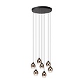 LUCIDE Lucide TAMINO - Lampe à suspension - Ø 52 cm - Variation LED. - 7x7W 3000K - Noir