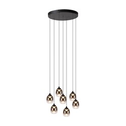 Lucide TAMINO - Hanglamp - Ø 52 cm - LED Dimb. - 7x5,3W 3000K - Zwart