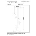 LUCIDE Lucide TAMINO - Lampe à suspension - Ø 52 cm - Variation LED. - 7x7W 3000K - Noir
