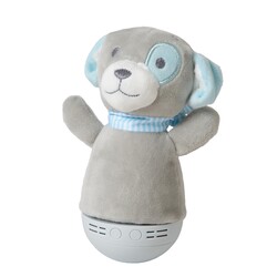 Lucide DOLLY - Tafellamp Kinderkamer - Batterijen - LED - 1x3W 2700K - Met muziekfunctie - Grijs