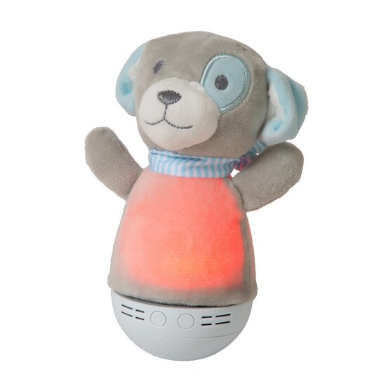 Lucide DOLLY - Lámpara de mesa habitación infantil - Pilas - LED - 1x3W 2700K - Con función música - Gris