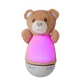 Lucide DOLLY - Lampe à poser Chambre d'enfant - Piles - LED - 1x3W 2700K - Avec fonction musique - Marron