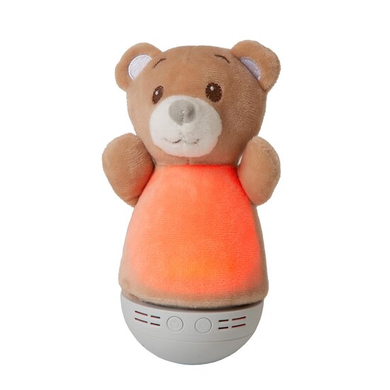 Lucide DOLLY - Lámpara de mesa habitación infantil - Pilas - LED - 1x3W 2700K - Con función música - Marrón