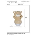 Lucide DOLLY - Lampe à poser Chambre d'enfant - Piles - LED - 1x3W 2700K - Avec fonction musique - Marron