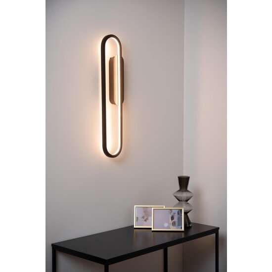 Lucide Thelma - Wandlamp - LED Dim to warm - 1x24W 2700K - Zwart