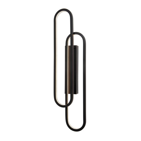 Vruno - Schwarze Wandleuchte - LED Dim to warm - 1x35W 2700K