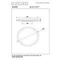 Lucide OLSON - Deckenleuchte - Ø 35 cm - LED Dim. - CCT - 1x36W 3000K/6500K - Opal