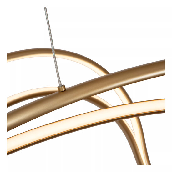 LUCIDE Lucide SARDANA - Lámpara colgante - LED Dimb. - 1x54W 2700K - Oro mate/latón