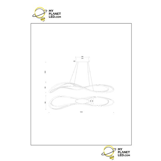 LUCIDE Lucide SARDANA - Pendelleuchte - LED dimmbar. - 1x54W 2700K - Mattgold / Messing