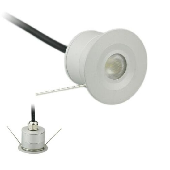 thumbnail image 2 of 1W Recessed Ceiling Down Light LED - 12V-24V DC, Warm Or White Light 2 of 14