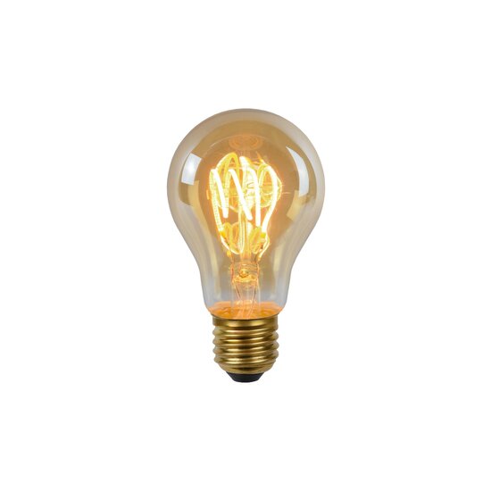 Lucide A60 - Filament lamp - Ø 6 cm - LED Dimb. - E27 - 1x4,9W 2200K - Amber