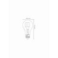 Lucide A60 - Filament lamp - Ø 6 cm - LED Dimb. - E27 - 1x4,9W 2200K - Amber