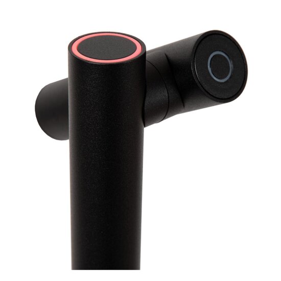 Lucide ANTRIM - Lámpara de lectura recargable para interior/exterior - Accu/Batería - Atenuación LED. - 2x2.2W 2700K - IP54 - Con estación de carga inalámbrica - Negro