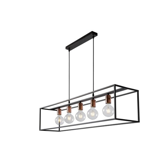 Lucide ARTHUR - Hanglamp - 5xE27 - Zwart