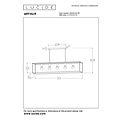 Lucide ARTHUR - Hanglamp - 5xE27 - Zwart