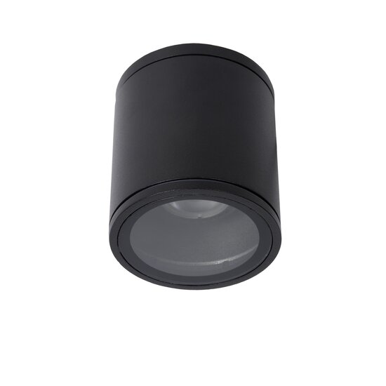 Lucide AVEN - Deckenstrahler Badezimmer - Ø 9 cm - 1xGU10 - IP65 - Schwarz