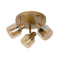 Lucide BJORN - Plafondspot - Ø 38 cm - 3xE14 - Mat Goud / Messing