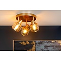 Lucide BJORN - Ceiling spotlight - Ø 38 cm - 3xE14 - Matt Gold / Brass