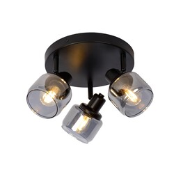 Lucide BJORN - Plafondspot - Ø 38 cm - 3xE14 - Zwart